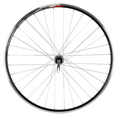 Roue route 700 elan arriere cfx noir moyeu Velox noir cassette 11 à 8v.