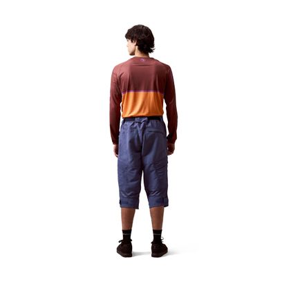 Pantaloncini 3/4 con pelle Endura Hummvee Blu Uomo