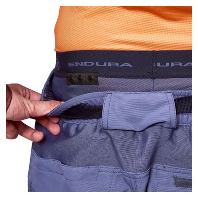 Pantaloncini 3/4 con pelle Endura Hummvee Blu Uomo