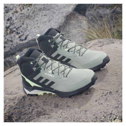 adidas Terrex AX4 Mid GTX Green Black Men's Hiking Shoes