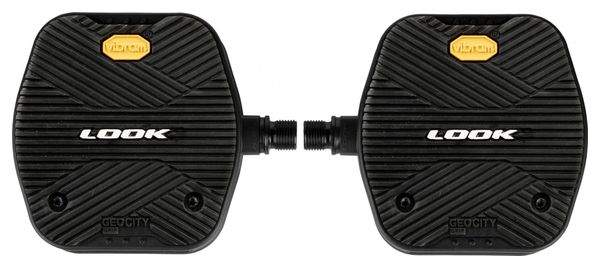 Pair of Flat Look Geo City Grip Pedals Black