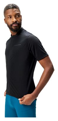 Endura Loop Full Zip Jersey met korte mouwen Zwart