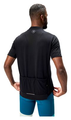 Endura Loop Full Zip Jersey met korte mouwen Zwart