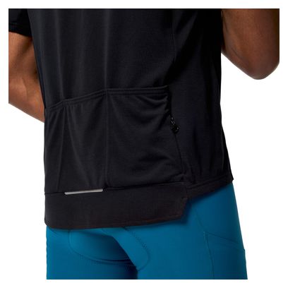 Endura Loop Full Zip Jersey met korte mouwen Zwart