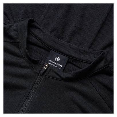 Endura Loop Full Zip Jersey met korte mouwen Zwart