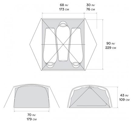 Tente Mountain Hardwear Aspect? 3 Tent Gris Unisex O/S