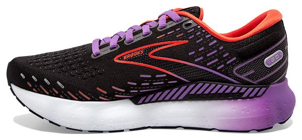 Chaussures de Running Brooks Glycerin GTS 20 Noir Corail Violet Femme