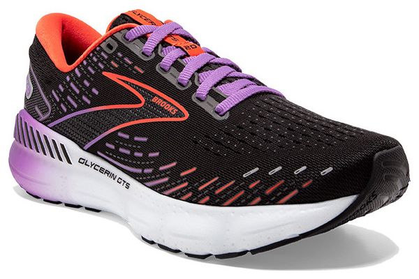 Chaussures de Running Brooks Glycerin GTS 20 Noir Corail Violet Femme