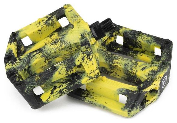 PEDALES MISSION BMX IMPULSE PLASTIQUE BLACK/YELLOW