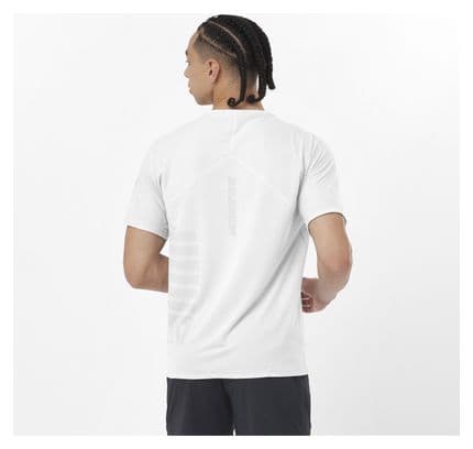 T-shirt manches courtes Salomon Sense Aero GFX Blanc Gris Homme
