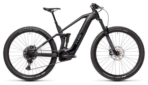 VTT Électrique Tout-Suspendu Cube Stereo Hybrid 140 HPC Race 625 Sram NX/SX Eagle 12V 625 Wh 29'' Noir Gris 2021