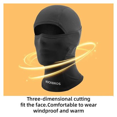 Cagoule et de Cyclisme d'Hiver pour Enfant Balaclava noir