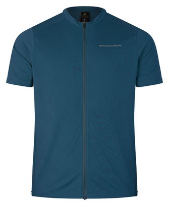 Maillot Manches Courtes Endura Loop Full Zip Bleu