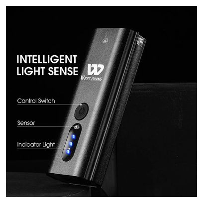 Lampe de vélo rechargeable USB étanche  affichage de batterie