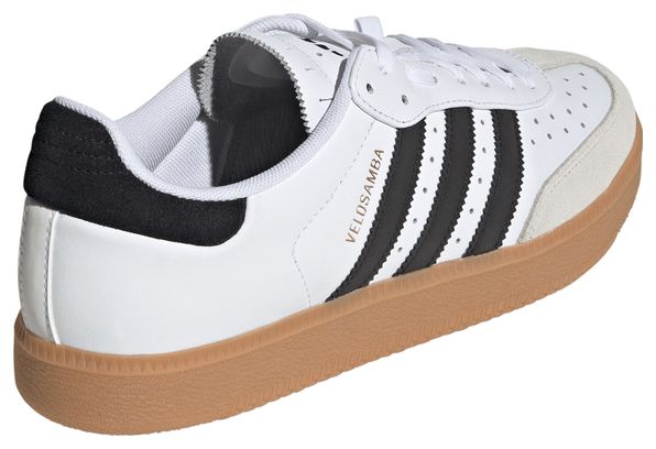 adidas Velosamba Leather Cycling Shoes, White/Black, Unisex
