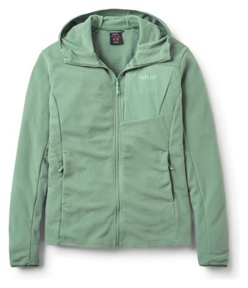 Felpa con cappuccio RAB Tecton verde da donna 