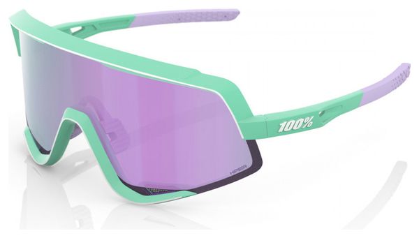 Glendale 100% Soft Tact Green Glasses - HiPer Violet Mirror Lens