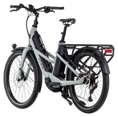 Vélo Cargo Longtail Électrique Cube Longtail Sport Hybrid 725 Shimano Deore 10V 725 Wh 26'' Gris Vert Swamp 2024