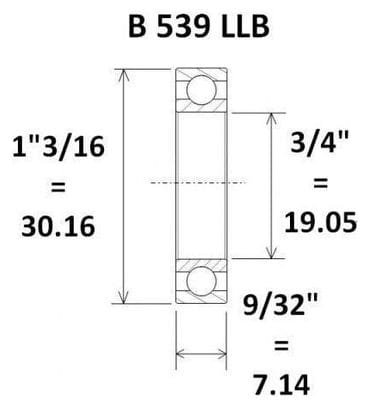 Roulement Max - BLACKBEARING - B539-2rs