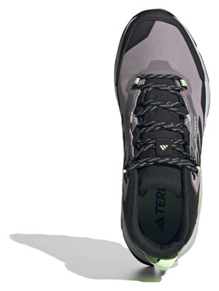 adidas Terrex AX4 Mid GTX Violet Black Green Women's Hiking Shoes