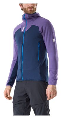 Millet Kamet Grid Hoodie aus Fleece, blau/violett, für Herren