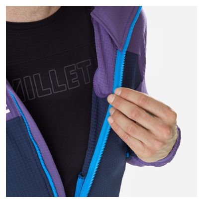 Millet Kamet Grid Hoodie aus Fleece, blau/violett, für Herren
