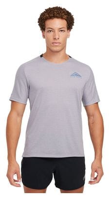 Maillot manches courtes Nike Trail Solar Chase Gris Homme