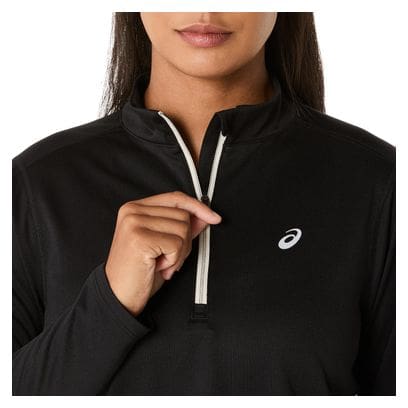 Haut 1/2 zip Asics Icon Noir Femme