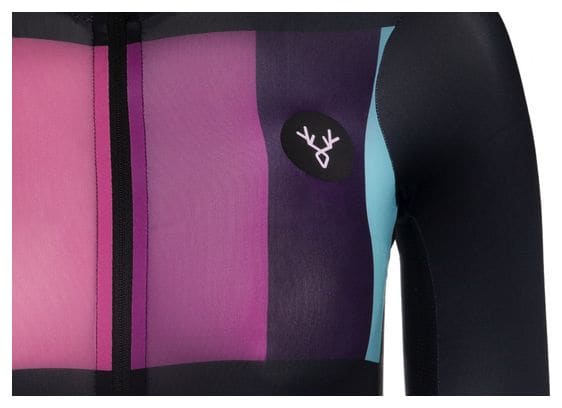 LeBram Aubisque Women's Short Sleeve Jersey Black Sky Fitted