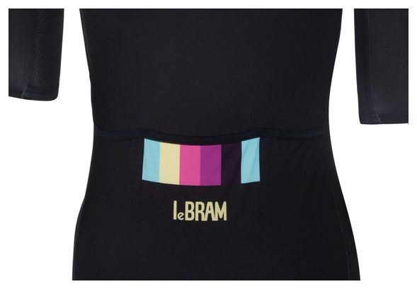 LeBram Aubisque Women's Short Sleeve Jersey Black Sky Fitted