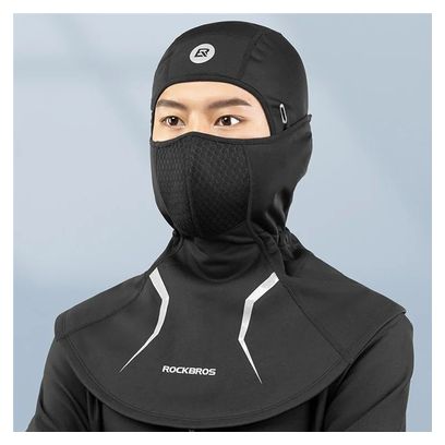 Cache-Cou et Balaclava 2-en-1 Doublée Polaire noir