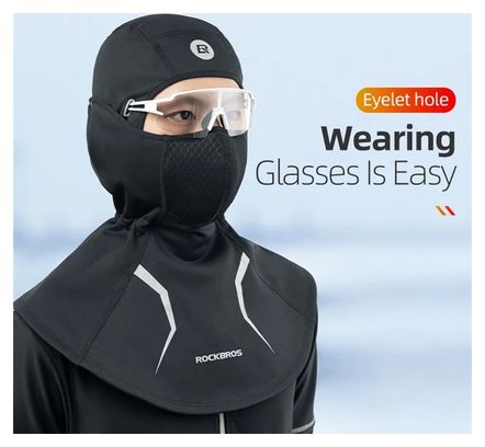 Cache-Cou et Balaclava 2-en-1 Doublée Polaire noir