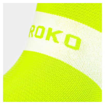 Chaussettes vélo Cyclisme Homme et Femme S1 Fluor Montseny Jaune Brillant