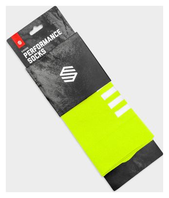 Chaussettes vélo Cyclisme Homme et Femme S1 Fluor Montseny Jaune Brillant