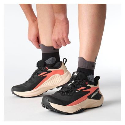 Chaussures Trail Salomon Genesis GTX Noir/Rose Femme