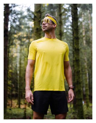 Maglietta da corsa Compressport Trail Racing Gialla da uomo