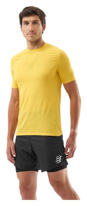 Maglietta da corsa Compressport Trail Racing Gialla da uomo