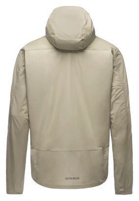 Giacca antivento Gore Wear Fernflow beige da uomo