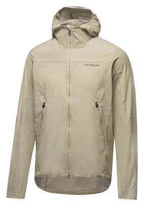 Giacca antivento Gore Wear Fernflow beige da uomo