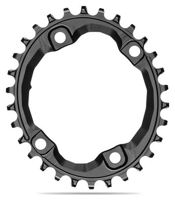 Plateau Narrow Wide Ovale AbsoluteBlack Premium Oval Chainring 96/4 BCD for Shimano XT M8000 / SLX M7000 12 V Noir