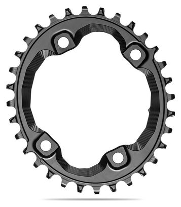 AbsoluteBlack Premium Oval Narrow Wide Chainring 96/4 BCD for Shimano XT M8000 / SLX M7000 12 S Black