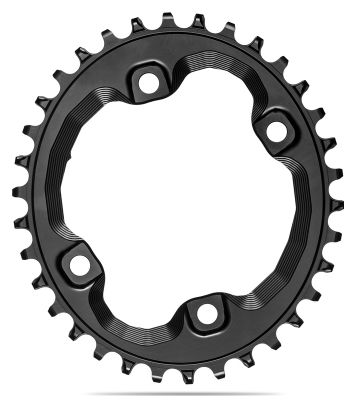 AbsoluteBlack Premium Oval Narrow Wide Chainring 96/4 BCD for Shimano XT M8000 / SLX M7000 12 S Black