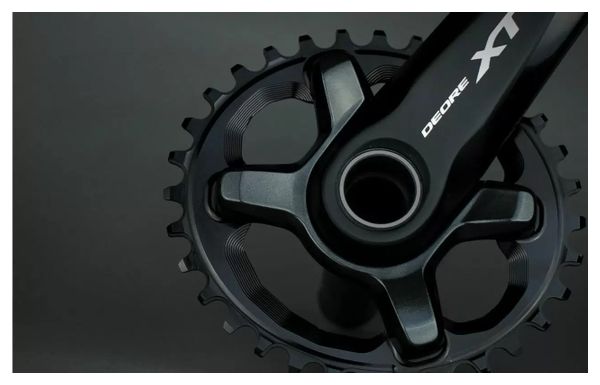 AbsoluteBlack Premium Ovale Stretto Largo Corona 96/4 BCD per Shimano XT M8000 / SLX M7000 12 S Nero