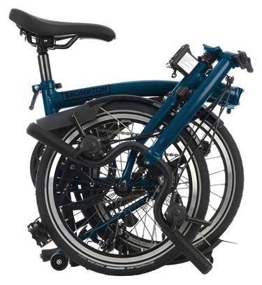 Vélo Pliant Brompton C Line Explore Mid Brompton 6V 16'' Bleu Ocean