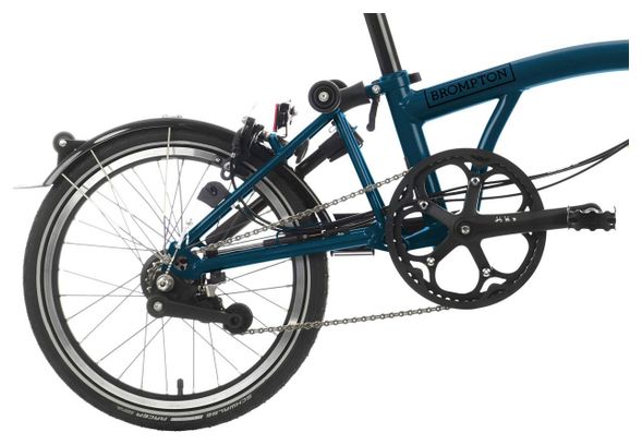 Vélo Pliant Brompton C Line Explore Mid Brompton 6V 16'' Bleu Ocean