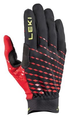 Leki Ultratrail Breeze Lange Handschoenen Zwart/Rood