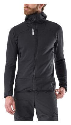 Millet Kamet Grid Hoodie aus Fleece, schwarz, für Herren