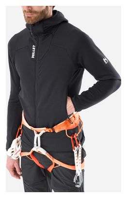 Millet Kamet Grid Hoodie aus Fleece, schwarz, für Herren