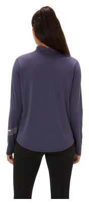 Camiseta de mujer Asics Icon Azul 1/2 Cremallera