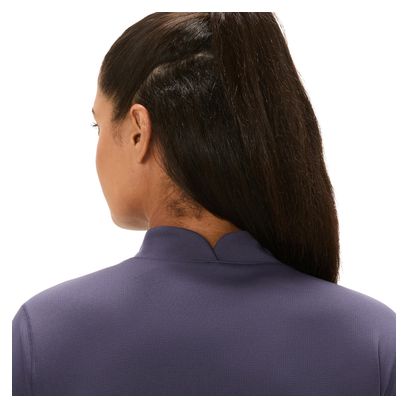 Camiseta de mujer Asics Icon Azul 1/2 Cremallera
